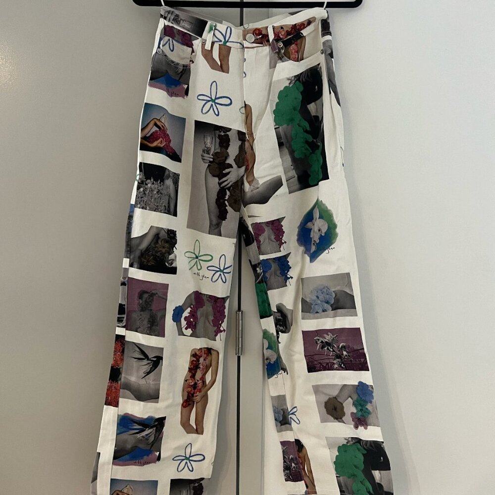 With Jean Womens Newry Floral Mimicry Cotton Jeans | Size S - Picture 5 of 7